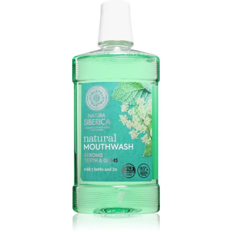 Natura Siberica Natural Mouthwash Strong Teeth & Gums φυτικό στοματικό διάλυμα με ψευδάργυρο 520 ml