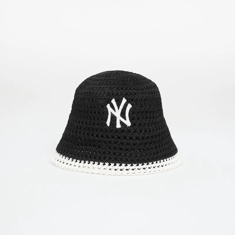 Καπέλο New Era MLB Knitted Bucket New York Yankees Black/ Optic White M/L