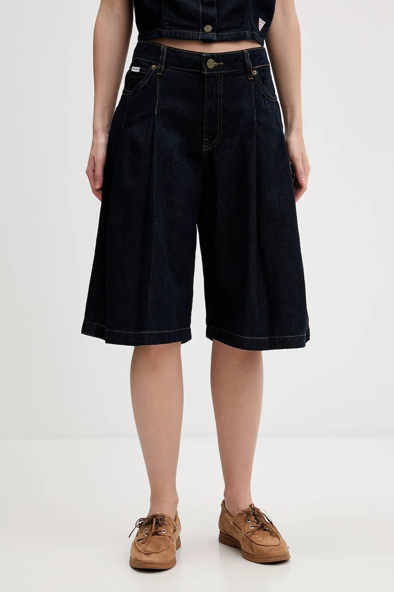 Guess Jeans σορτς κομψά Γυναικεία ντένιμ