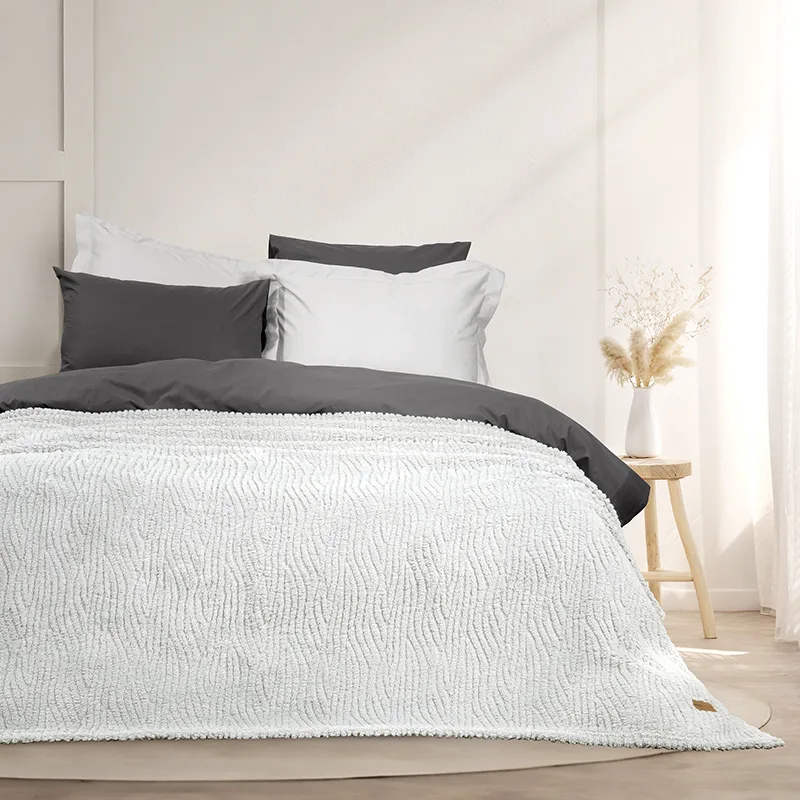 Κουβέρτα Fleece Υπέρδιπλη 220X240 Nima Serenus Gray (220x240)