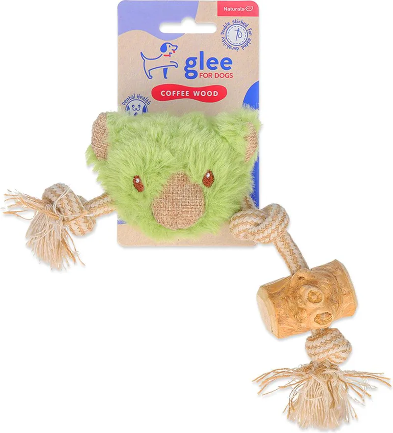 ΠΑΙΧΝΙΔΙ ΣΚΥΛΟΥ GLEE KOALA ROPE WITH COFFEE WOOD (22X7CM)