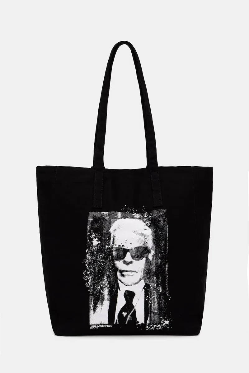 Karl Lagerfeld Jeans tote γυναικεία βαμβακερή