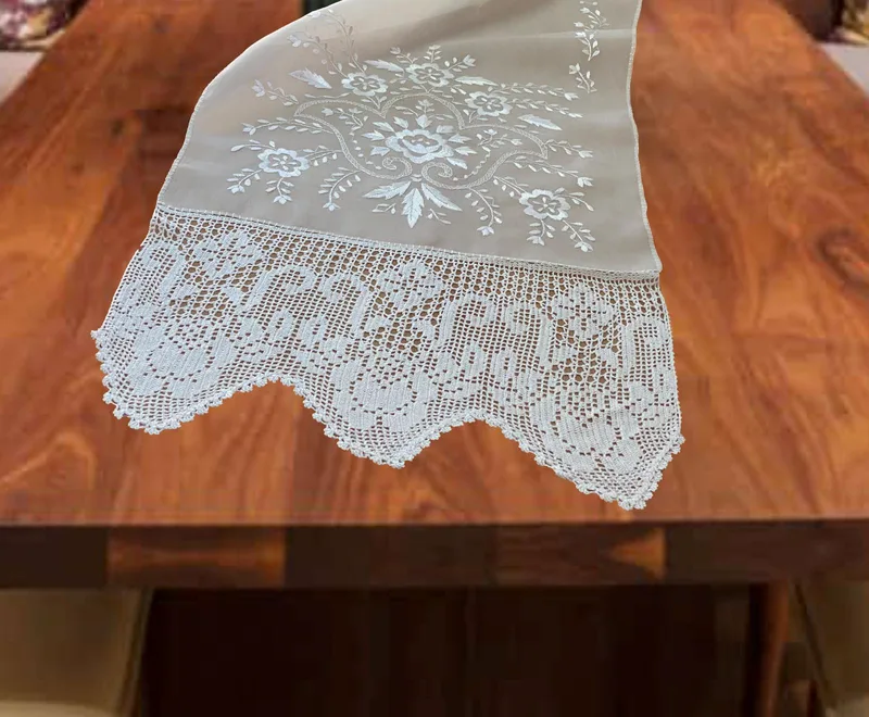 ΤΡΑΒΕΡΣΑ 46Χ170 ΜΕ ΚΕΝΤΗΜΑ ΧΕΙΡΟΣ PURE 100% SILK ROSE LINEAHOME
