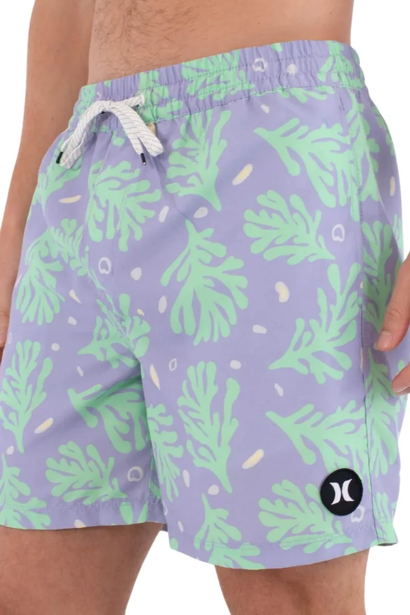 HURLEY Shorts - Βερμούδες M VOLLEY ICON PRINTING PRESS CORAL - PURPLE-MBEU00016-PURPLE
