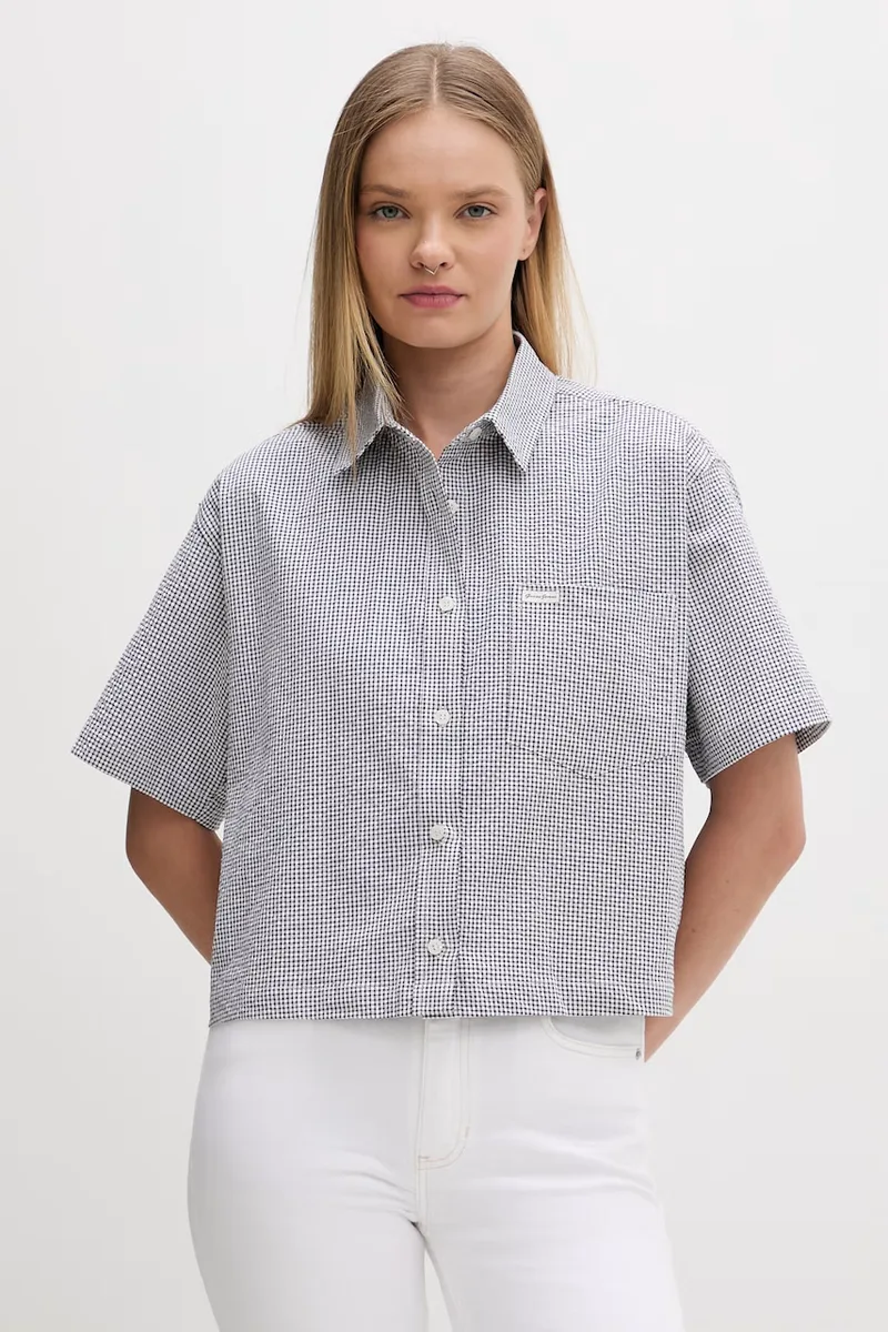 Guess Jeans πουκάμισο γυναικείο βαμβακερό με ελαστάν