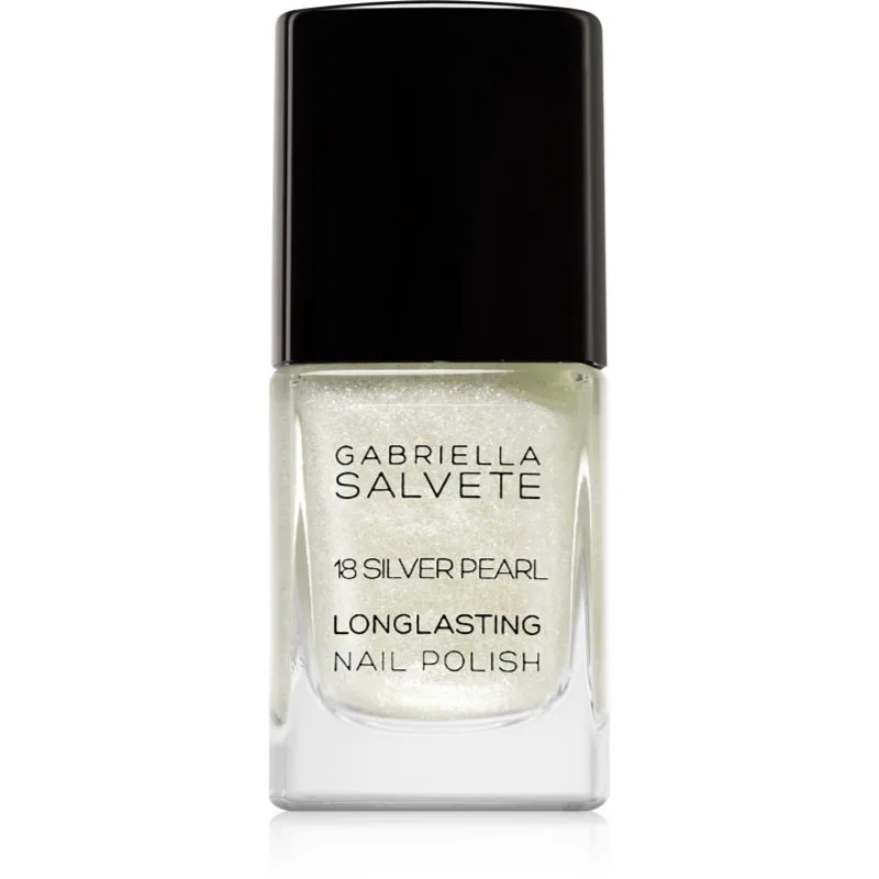 Gabriella Salvete Longlasting Enamel βερνίκι νυχιών μακράς διαρκείας με λάμψη μαργαριταριών απόχρωση 18 Silver Pearl 11 ml
