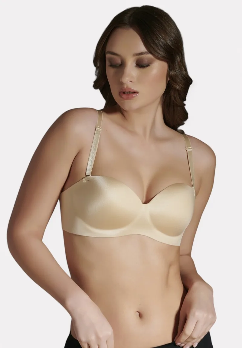 Strapless Laser-Cut Σουτιέν B Cup New Bra Lingerie Μπεζ NB6050-A-B-Μπεζ