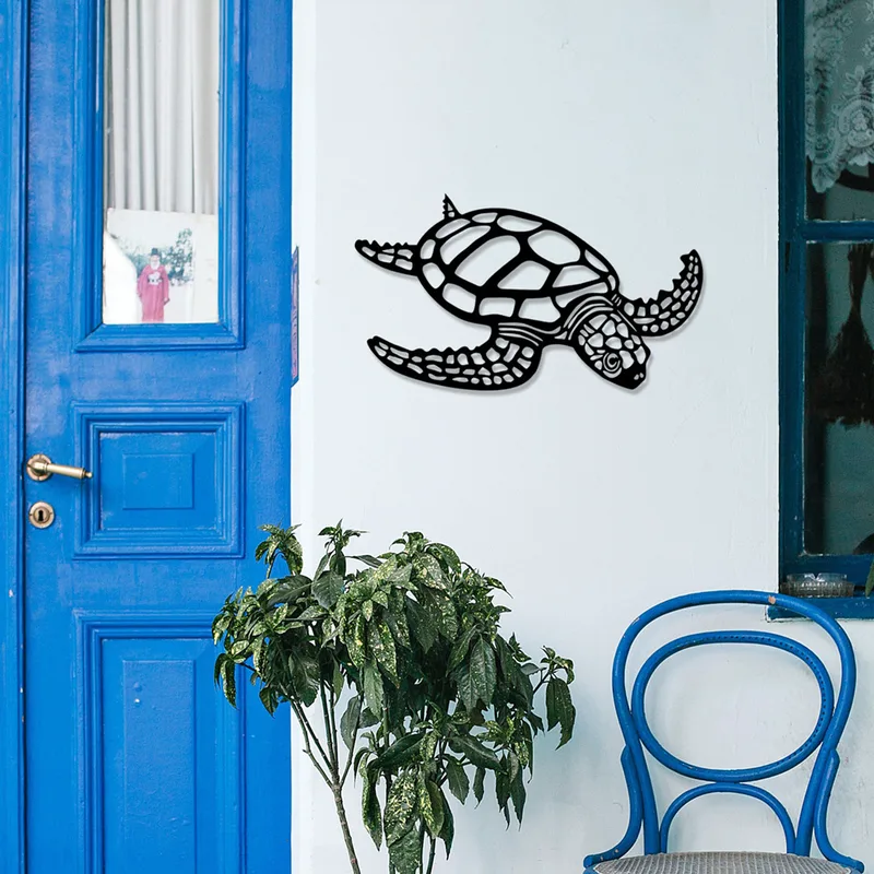 Μεταλλικό Διακοσμητικό Τοίχου Caretta Caretta 279Enz1140 53x30 cm