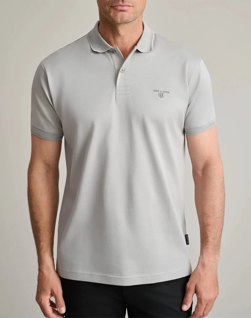 NAVY&GREEN ΜΠΛΟΥΖΑ ΠΟΛΟ 24EY.025/PL.1-GREY STONE LightGray