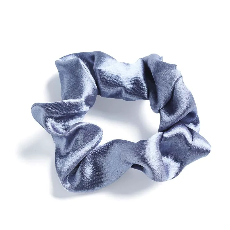 Γκρι Scrunchie Μαλλιών με όψη Σατέν
