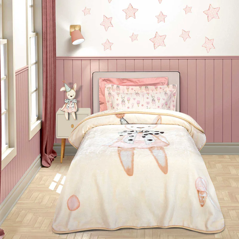 Κουβέρτα Super Soft Velour Μονή 160x220εκ. Junior Essential 8859 Cream Greenwich Polo Club (Ύφασμα: Polyester, Χρώμα: Κρεμ) - Greenwich Polo Club - 220577108859