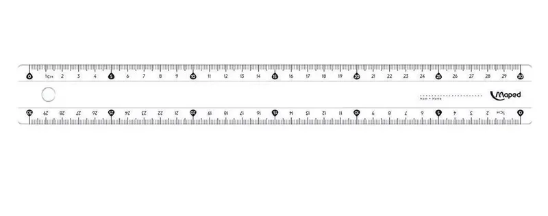 Χάρακας 30cm επίπεδος Maped Cristal - διάφανος
