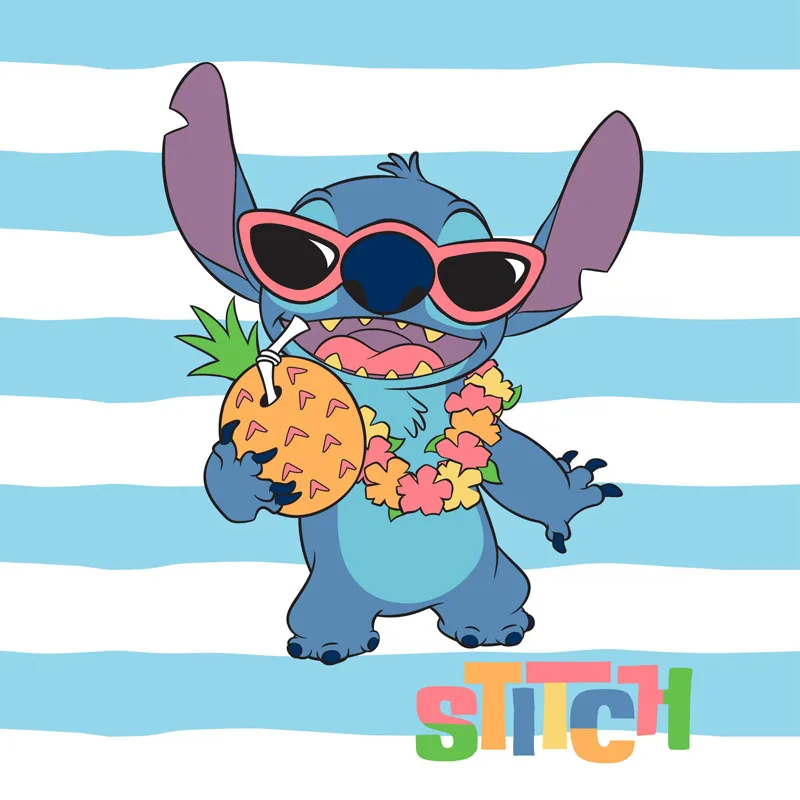 Παιδικό Πετσετάκι 30x30 Dimcol Lilo & Stitch 79 Sky Blue
