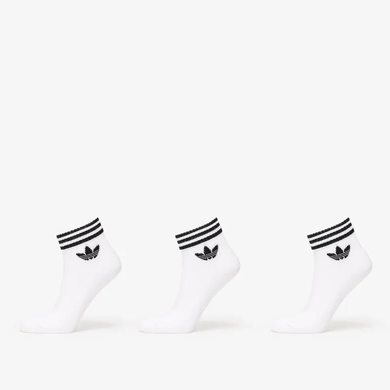 adidas 3-Stripes Ankle Socks 3-Pack White XL