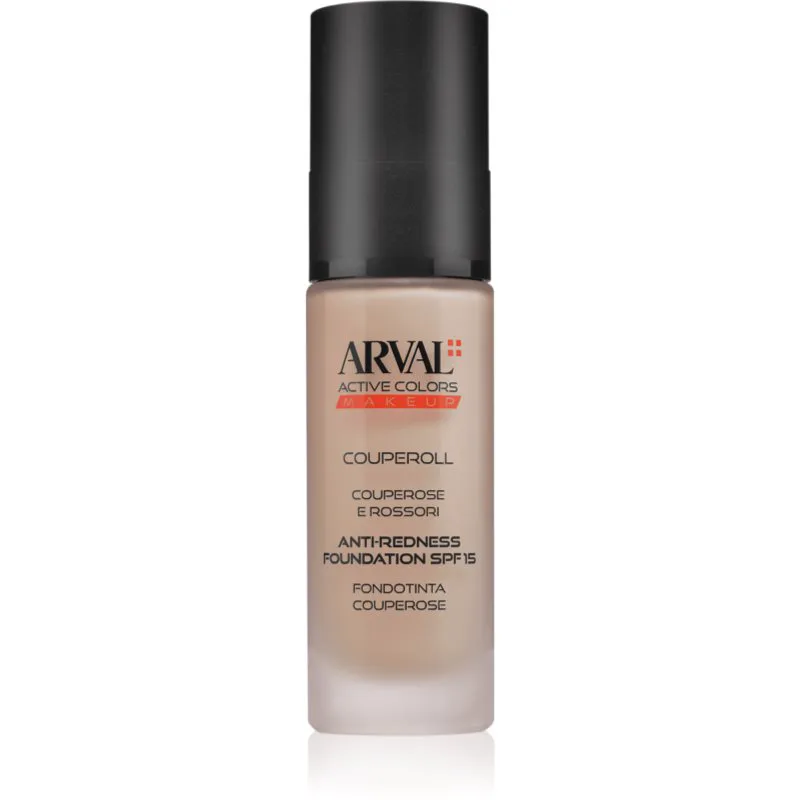 Arval Couperoll Anti-redness foundation SPF15 Make-Up κάλυψης SPF 15 02 Ροζ Μπεζ 30 ml