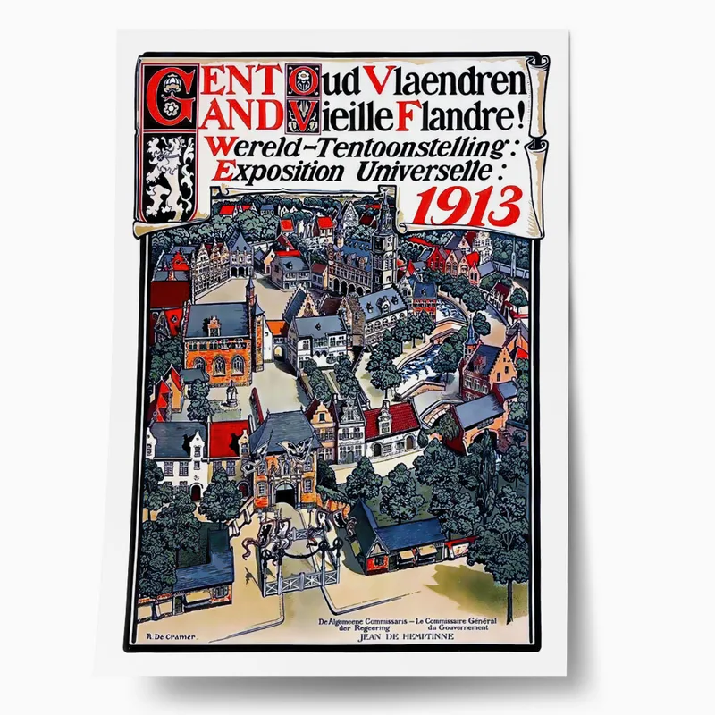 Πόστερ 1913 WORLD FAIR IN GHENT