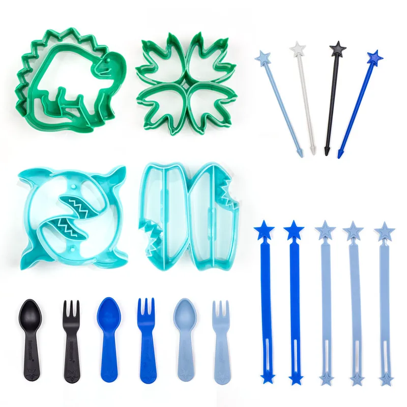 Lunch Punch Cutter & Bento Set - Dinosaurus / Haai