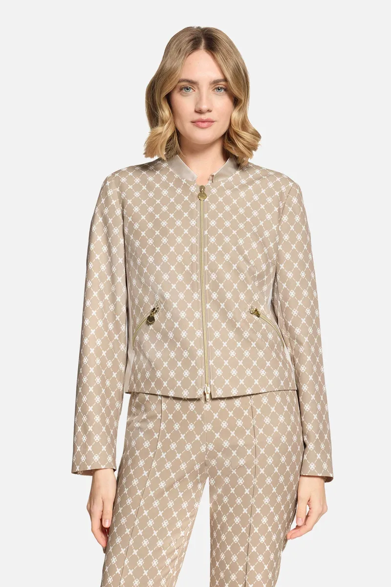 Betty Barclay γυναικείο σακάκι με all-over logo print - 4714/1706 Μπεζ
