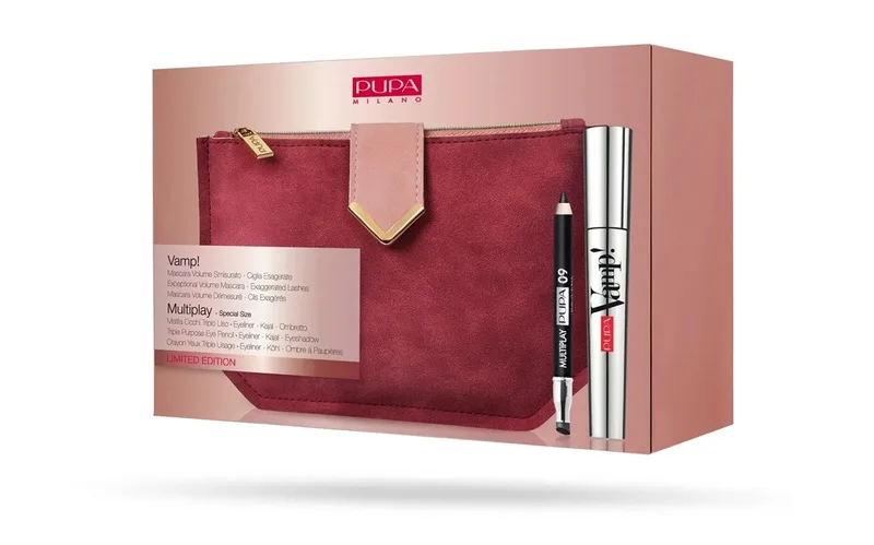 Pupa Vamp! Kit (Mascara 9ml, Eye Pencil 1.2g & Handy Bag)