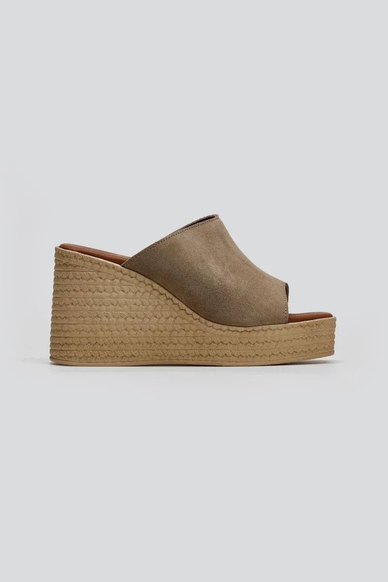 Estil Suede Leather Platforms - 201NK (καστόρι δέρμα) - Taupe