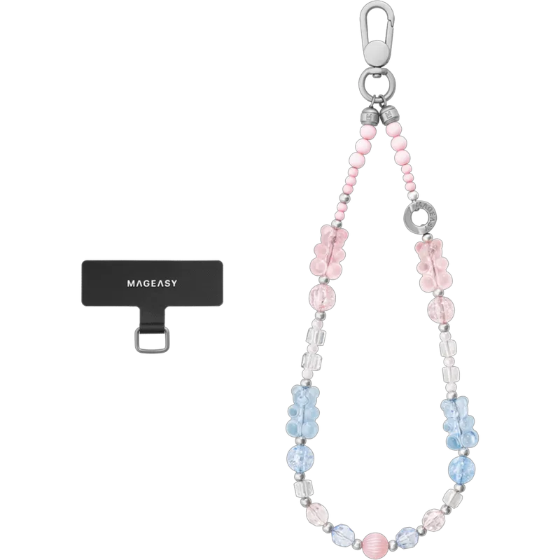 Λουράκι Χειρός MagEasy Beaded Wrist Strap & Strap Card Αποσπώμενο για Θήκες Κινητών - Bear Bliss (MPHIPH343BB24)