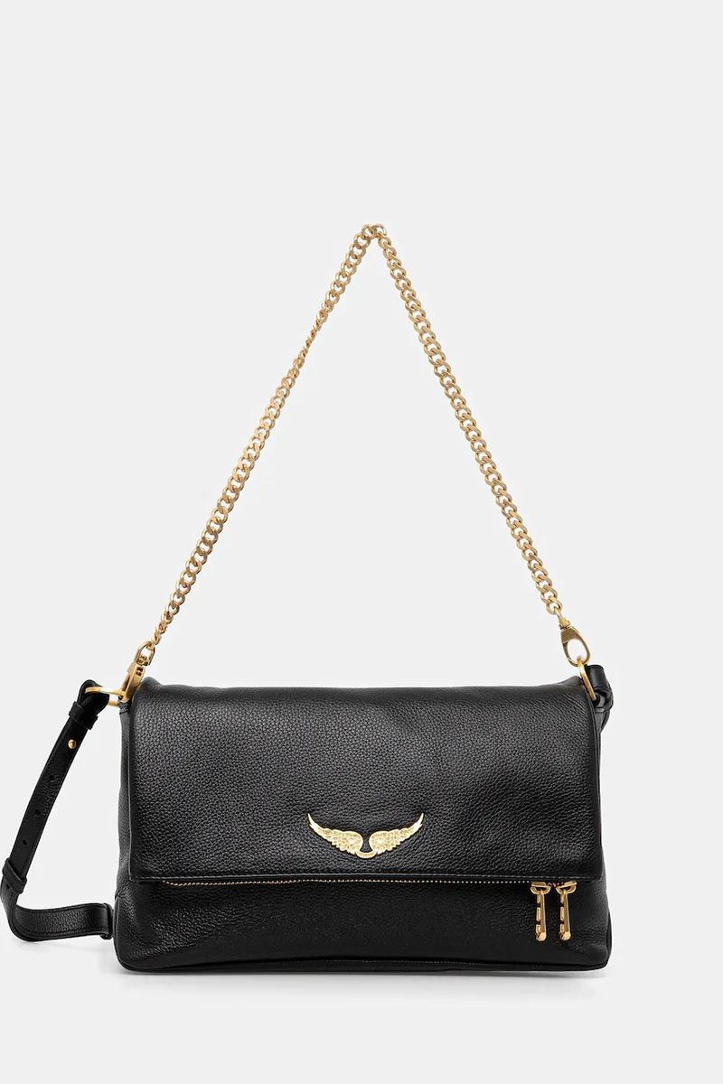 Δερμάτινη τσάντα ZADIG&VOLTAIRE ROCKY II GRAINED LEATHER