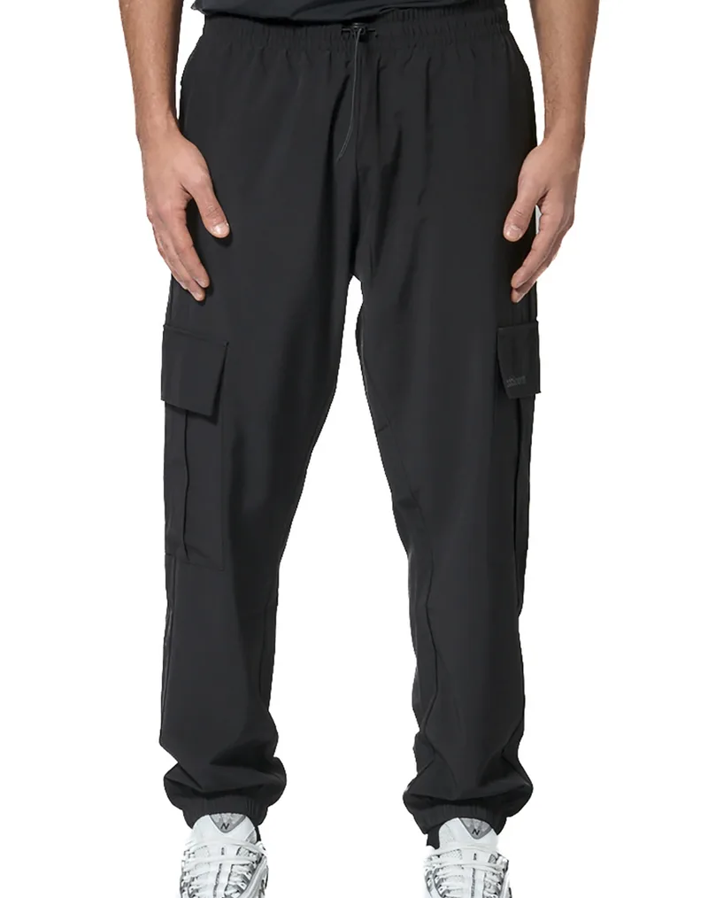 BODY ACTION MEN''S POLY STRETCH CARGO PANTS 023625-01-BLACK Black