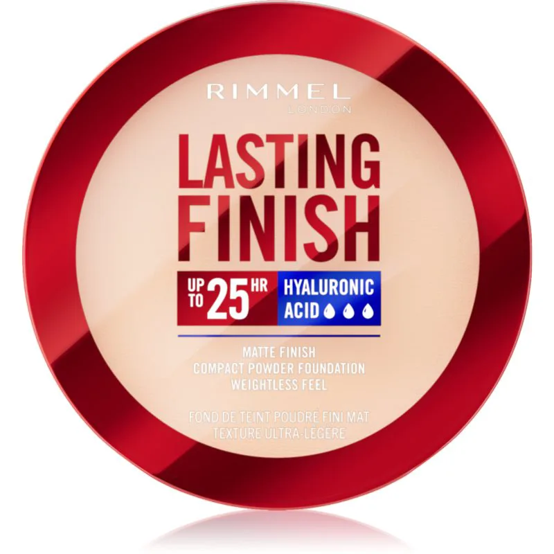 Rimmel Lasting Finish 25H συμπαγής πούδρα SPF 20 απόχρωση Fair Porcelain 7 γρ