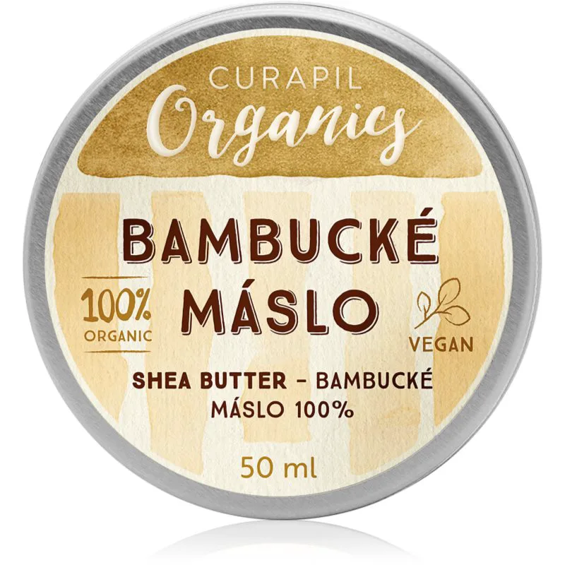Curapil Organics Shea Butter βούτυρο για πρόσωπο, σώμα, και μαλλιά 50 ml