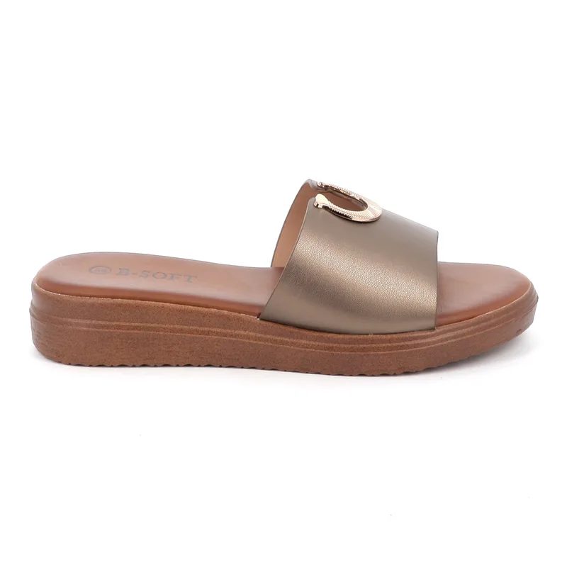 Γυναικείο Mule B-Soft Χρώματος Μπρονζε 4054