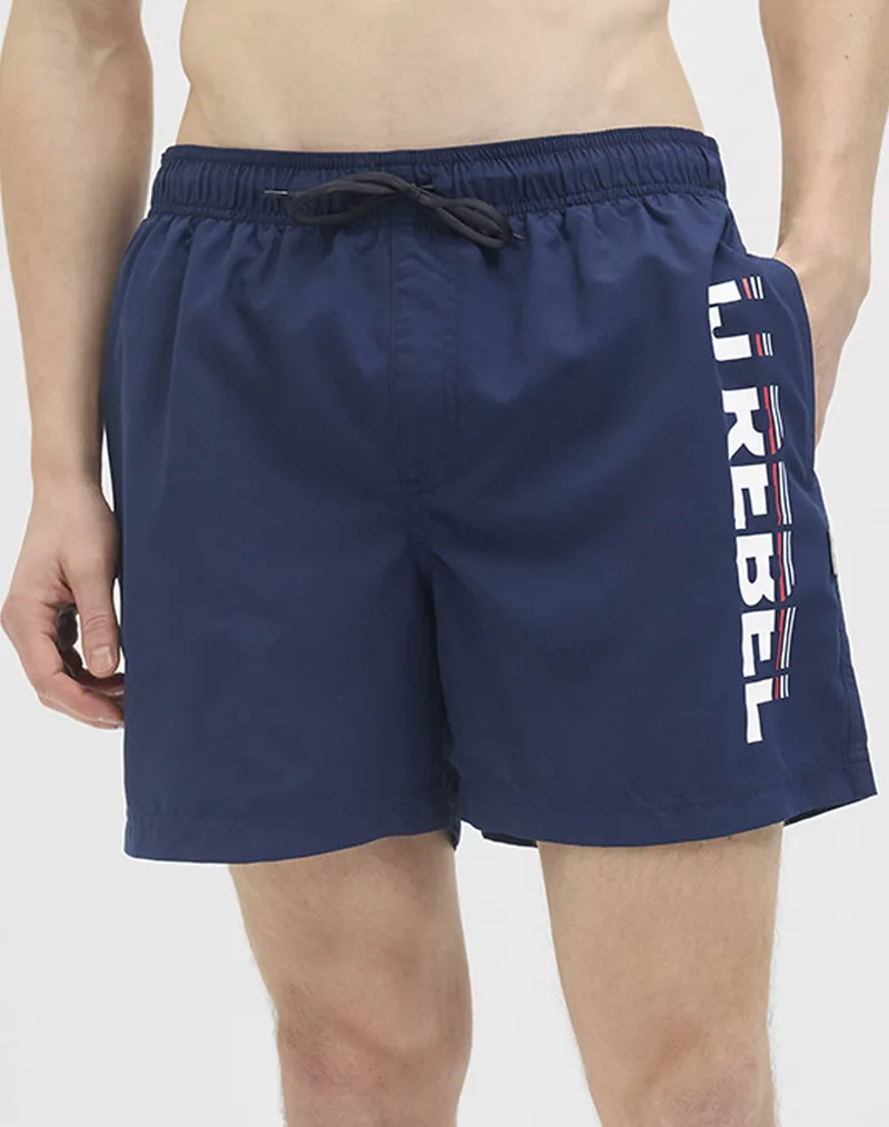 JJREBEL JREBHAWAII SWIM SHORT LOGO 12270765-Navy Blazer DarkBlue