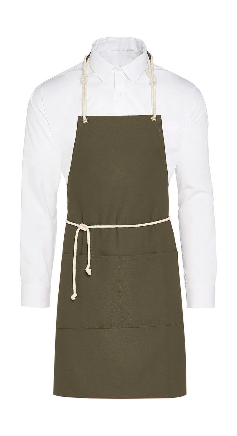 Ποδιά Λαιμού Corsica Canvas με Τσέπη SG Accessories - BISTRO JG15P-CA-Bib Olive