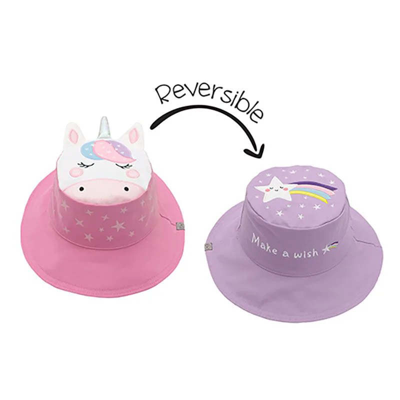 Καπέλο Διπλής Όψης UPF 50 Unicorn/Star (Cotton) Ροζ