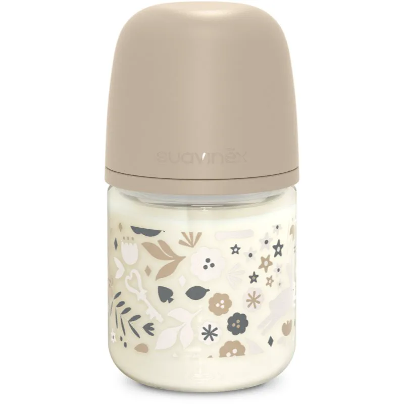 Suavinex Wonderland SX Pro Physiological Anti-Colic Glass γυάλινο μπιμπερό S Slow Flow 0 m+ Liberty Cream 120 ml