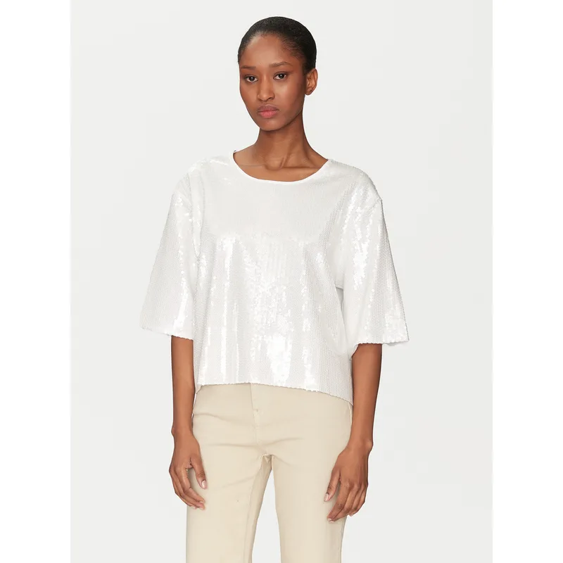 Marella T-Shirt Gardone 2513971024 Εκρού Boxy Fit