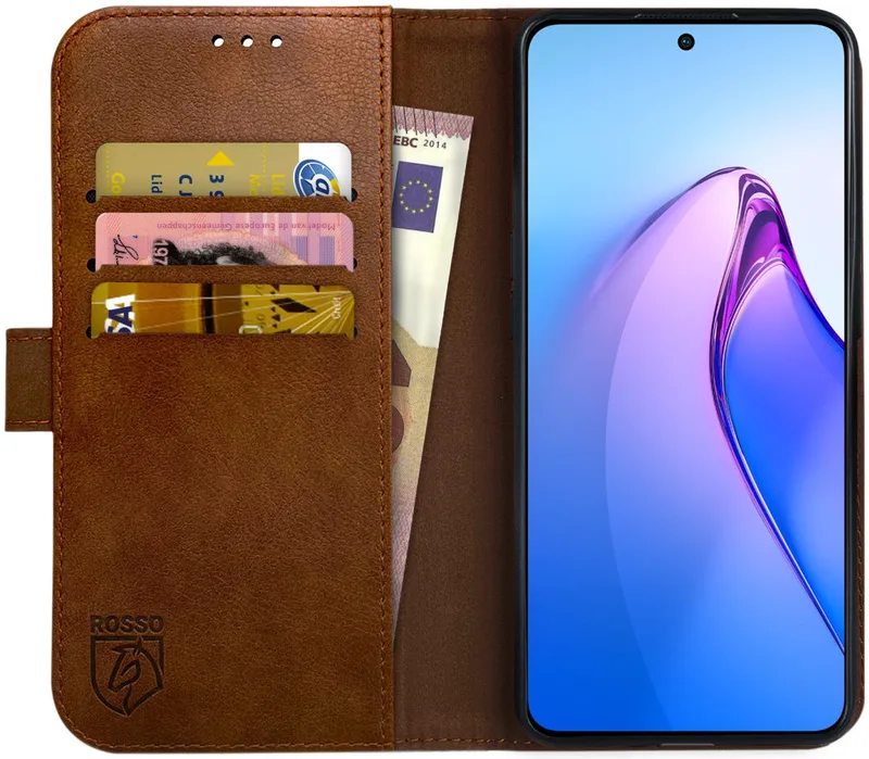 Κόκκινο Element PU Θήκη Πορτοφόλι Oppo Reno8 Pro - Brown (8719246375798)