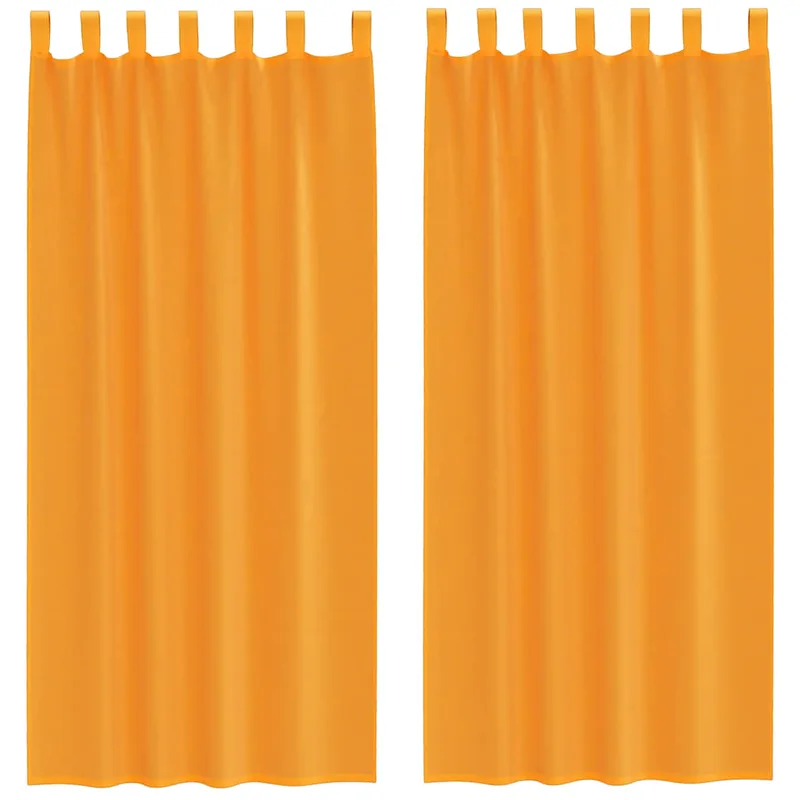 vidaXL Κουρτίνες Voile με Θηλιές 2 τεμ. Πορτοκαλί 140x225 εκ.