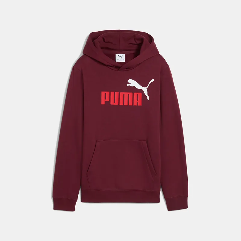 PUMA KIDS ESSENTIALS TWO COLOR NO. 1 LOGO HOODIE ΚΟΚΚΙΝΟ