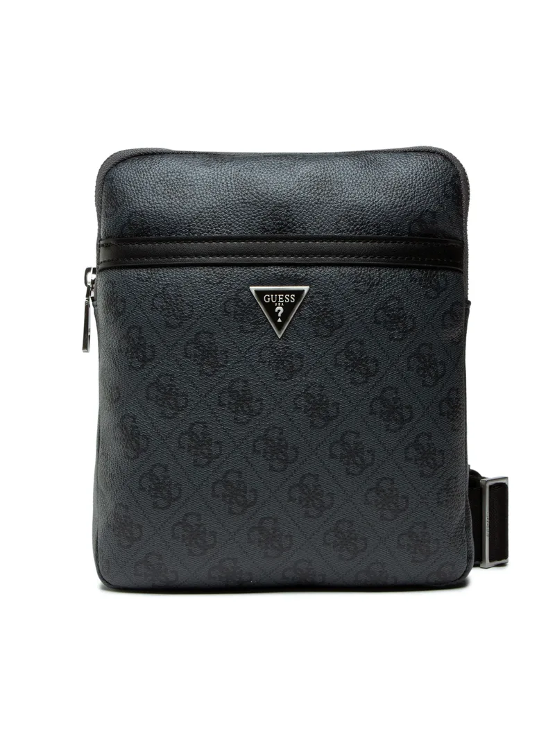 Guess Τσαντάκι Ώμου Vezzola Milano Crossbody Flat HMEVZLP2223-BLA Γκρι