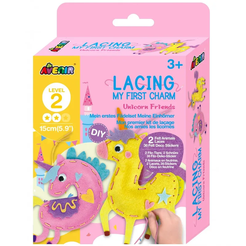 Avenir Lacing My First Charm Level 2 Unicorn Friends 3+ Κωδ 60791 Παιδικό Εκπαιδευτικό Παιχνίδι Κέντημα από 3 Ετών 1 Τεμάχιο