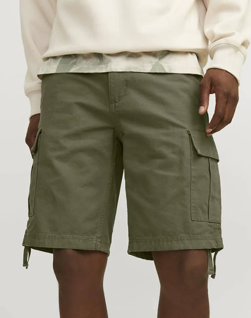 JACK&JONES JPSTCOLE BARKLEY CARGO SHORTS MID SN 12248685-OLIVE NIGHT Olive