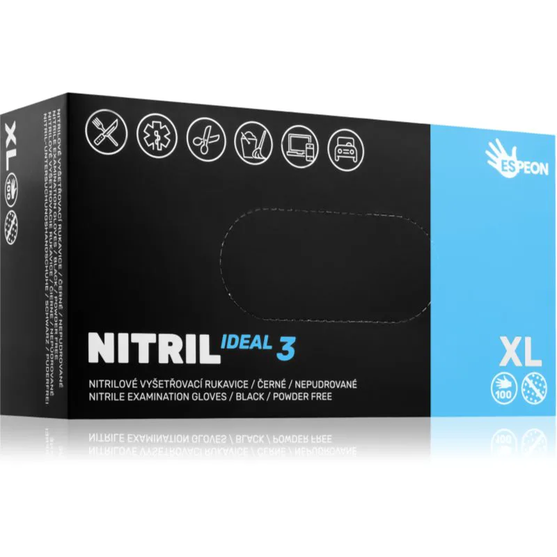 Espeon Nitril Ideal3 Examination Gloves Blue εξεταστικά και προστατευτικά γάντια νιτριλίου χωρίς πούδρα μέγεθος XL 100 τμχ