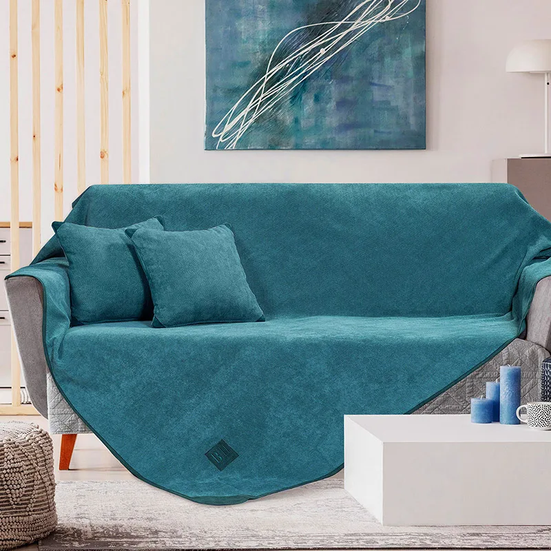 Ριχτάρι Τετραθέσιου Καναπέ 180x350 Beauty Home 8406 Petrol 180x350