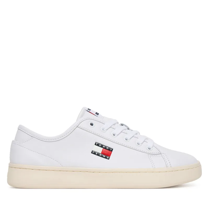 Πάνινα παπούτσια Tommy Jeans Tjw Lightweight Court EN0EN02875 Λευκό