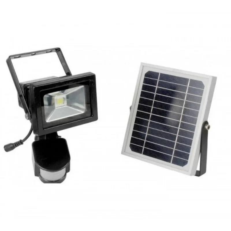 ηλιακός solar προβολέας αδιάβροχος 10w με φωτοβολταϊκό πάνελ και χρονοδιακόπτη