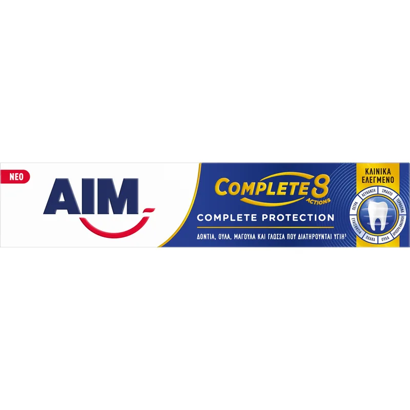 Aim Complete 8 Actions Complete Protection Toothpaste Οδοντόκρεμα για Ολοκληρωμένη Προστασία για Όλο το Στόμα 75ml