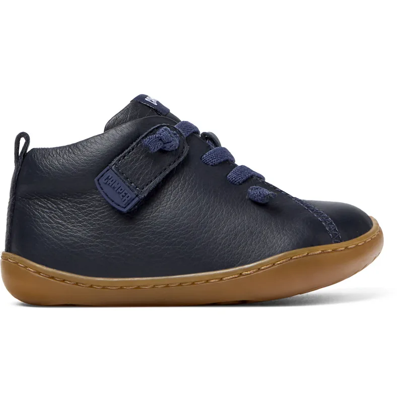 CAMPER Peu - Άγκιστρο και θηλιά Για Firstwalkers - Μπλε, Μέγεθος 21, Smooth leather