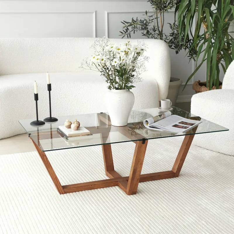 Τραπεζάκι Σαλονιού Amalfi - Walnut 552Nos2247 105x35x65 cm