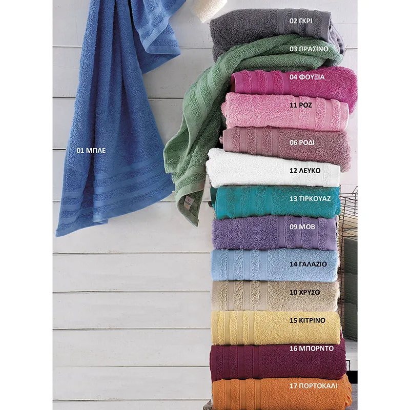Πετσέτα Μπάνιου 70X140 Rythmos Lagoon 13 Τιρκουαζ (70x140)