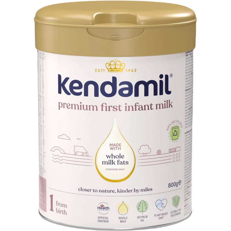 Kendamil Premium First Infant Milk 1 Υψηλής Ποιότητας Γάλα Πλήρες 1ης Βρεφικής Ηλικίας σε Σκόνη 0-6m 800g